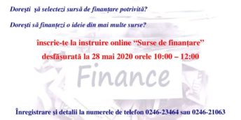 Instruire online “Surse de finanţare”